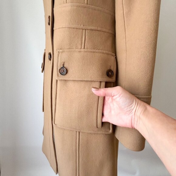 Banana Republic Military Long Camel Wool Coat - Picture 11 of 16